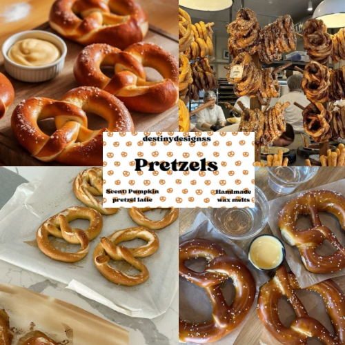 Hand-poured pretzel wax melt cup