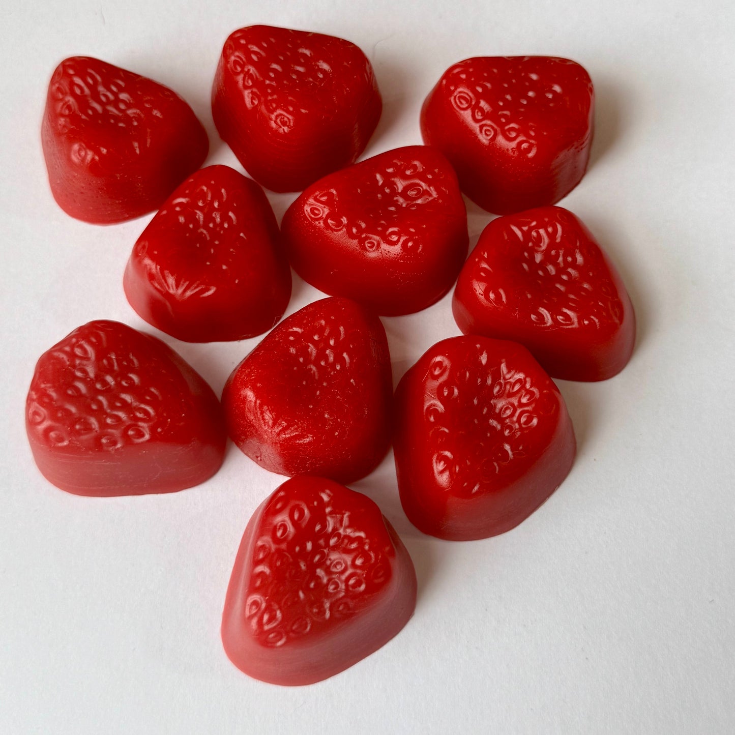 Hand-poured strawberry wax melt cup