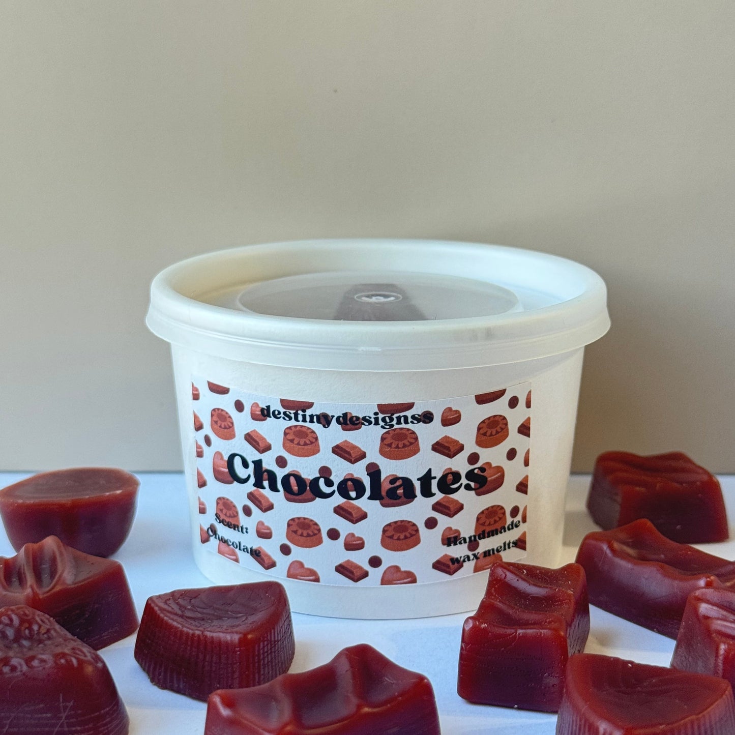 Hand-poured chocolates wax melt cup