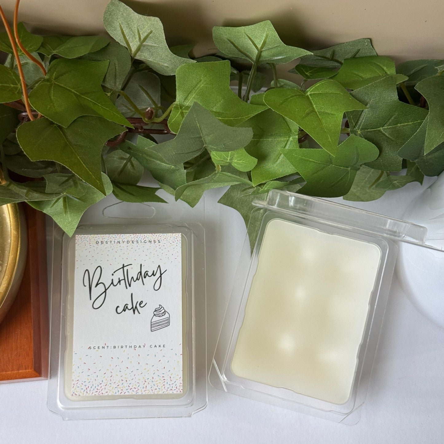 Birthday Cake Wax Melts – Hand-Poured 6-Cube Clamshell