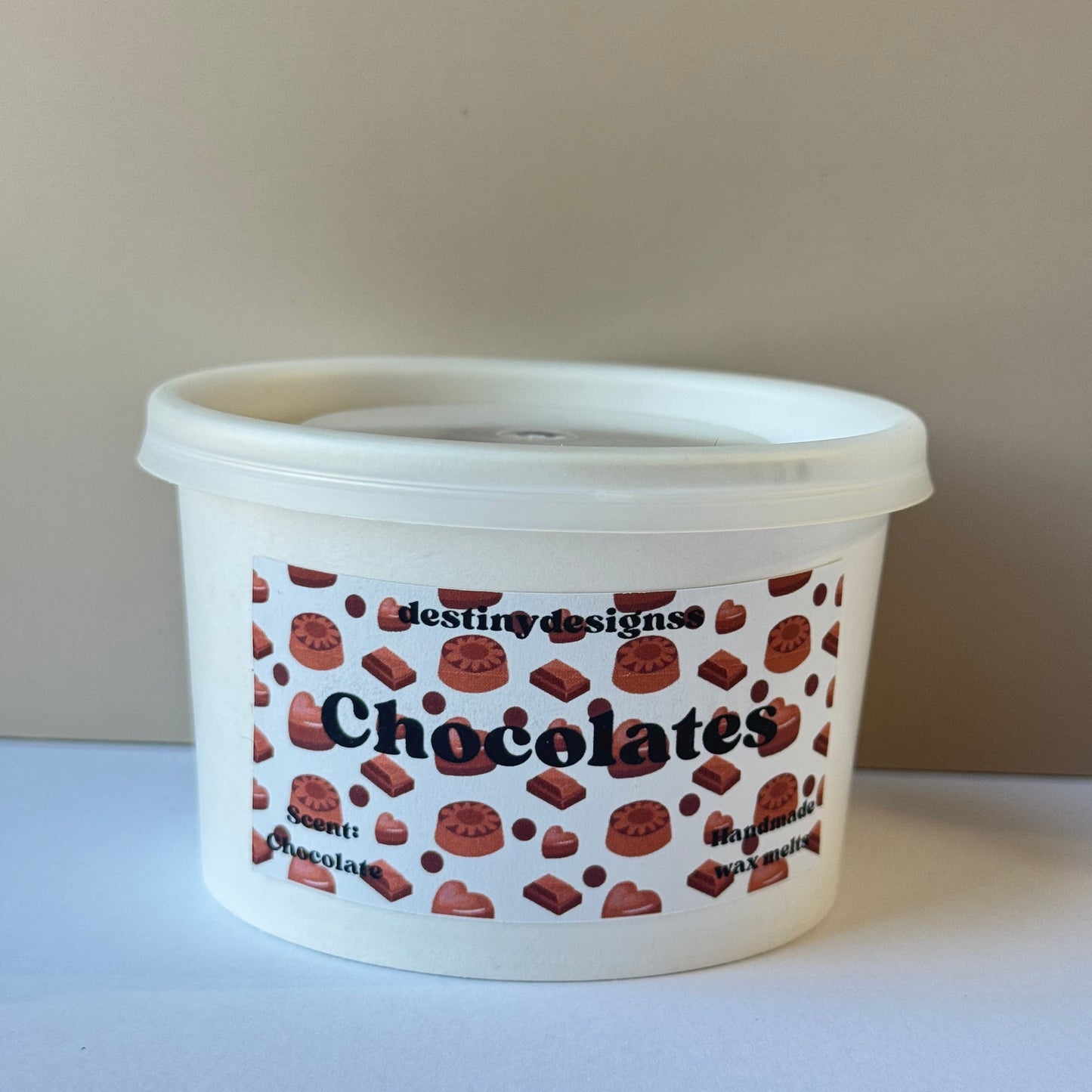 Hand-poured chocolates wax melt cup