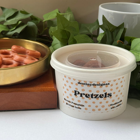Hand-poured pretzel wax melt cup