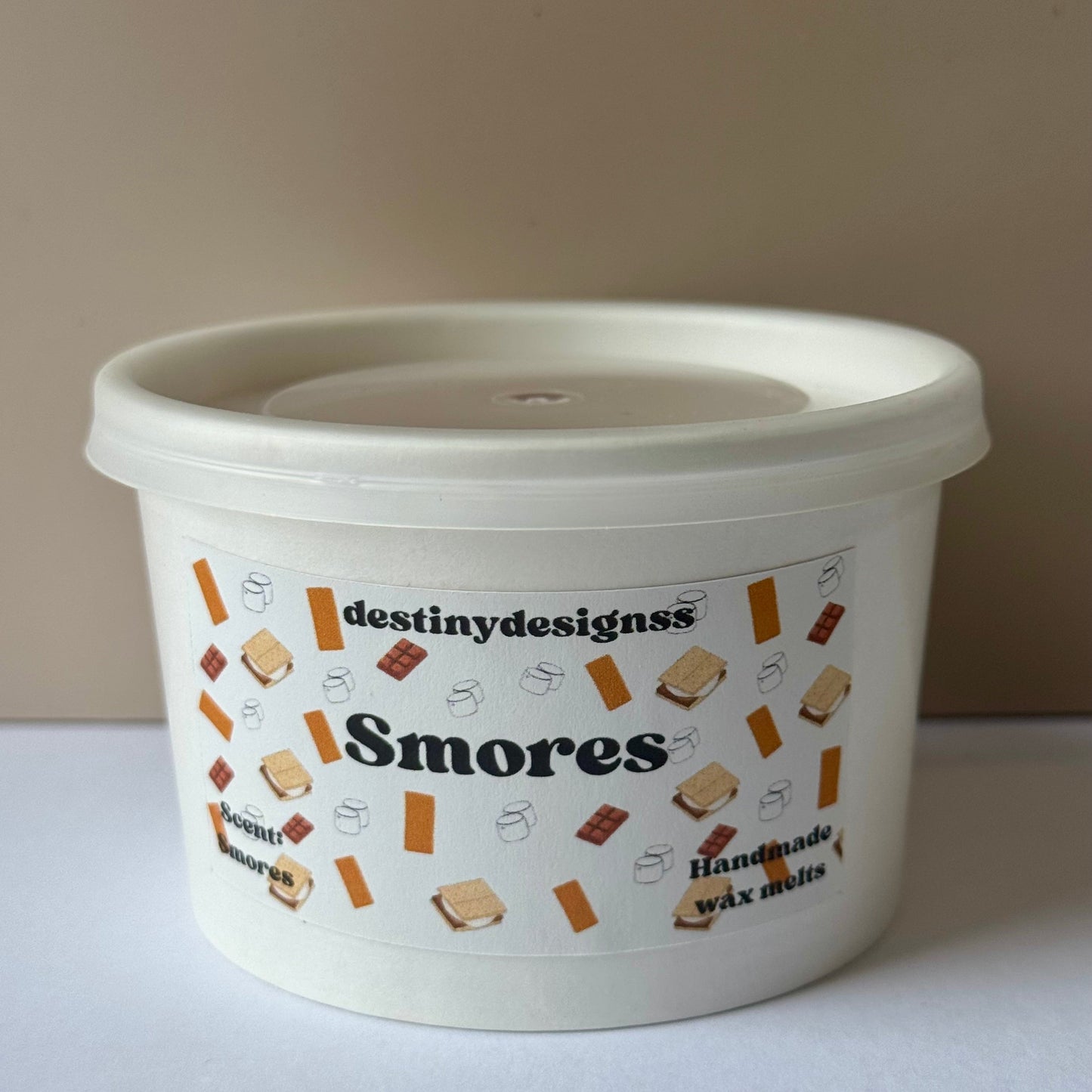 Smores wax melts cup-hand poured