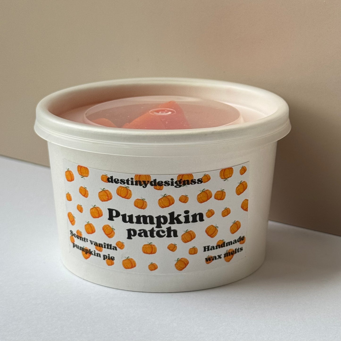 Hand-Poured Pumpkin Wax Melt cup
