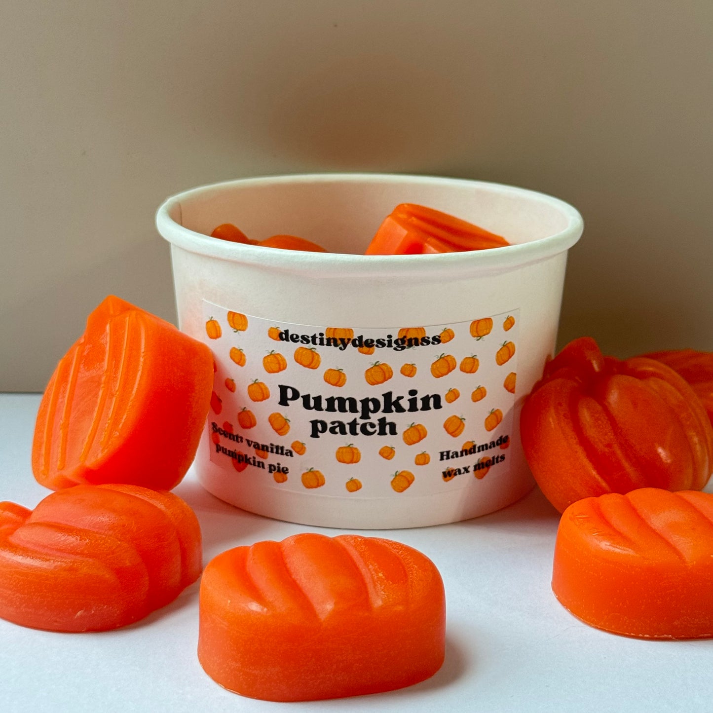 Hand-Poured Pumpkin Wax Melt cup