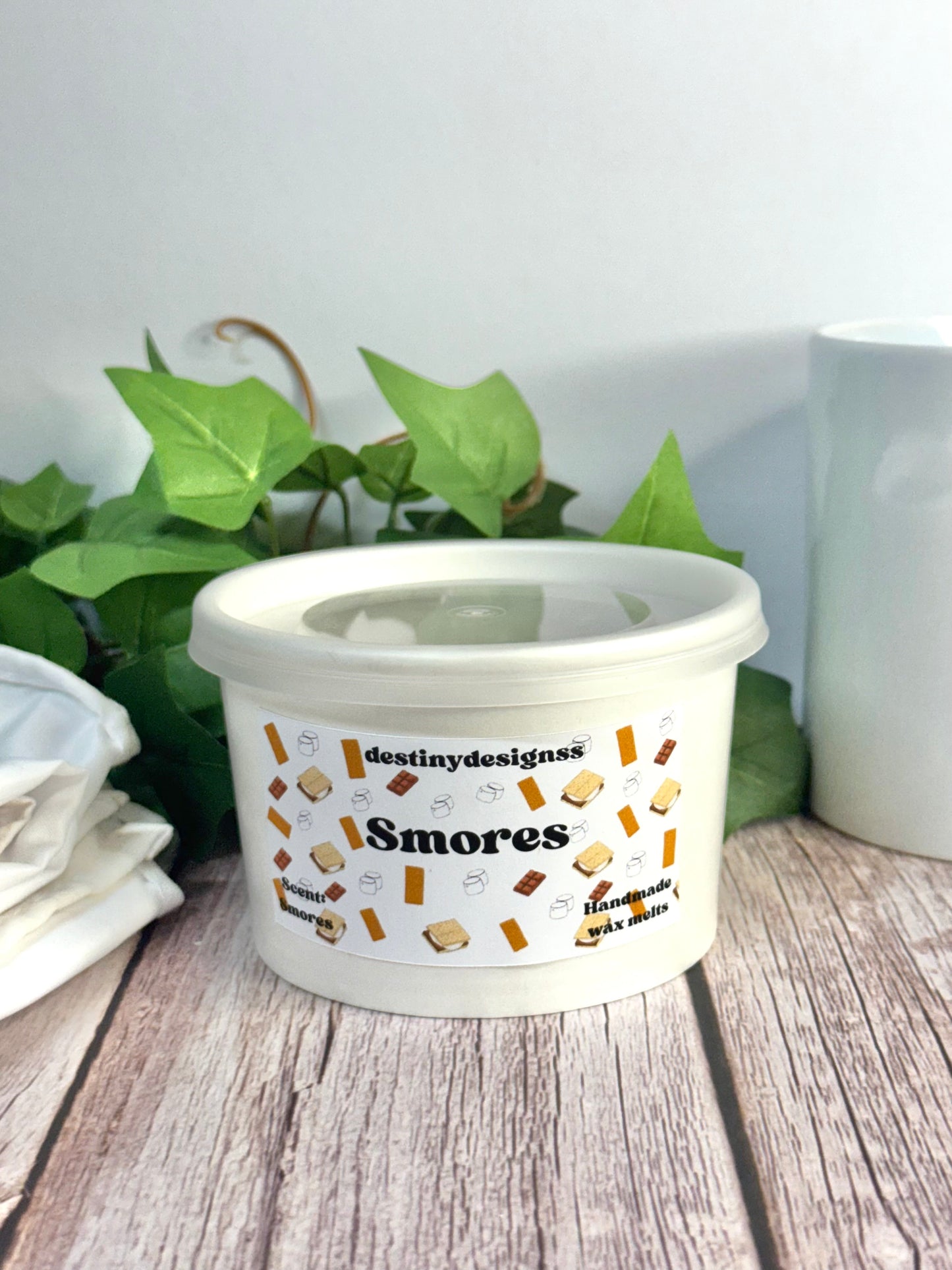 Smores wax melts- hand poured chocolate & marshmallow scented wax tarts, Gift for candle lovers