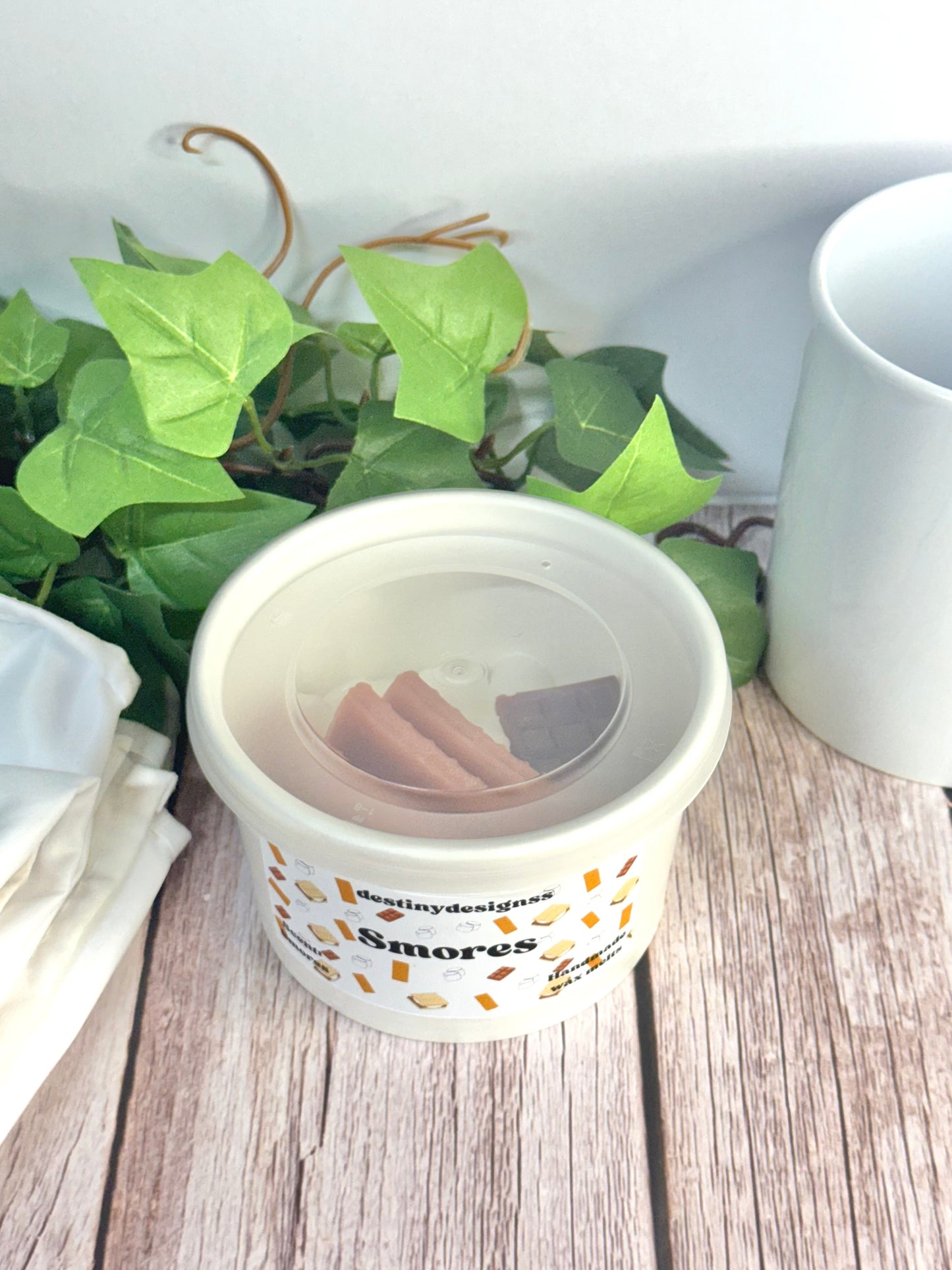 Smores wax melts- hand poured chocolate & marshmallow scented wax tarts, Gift for candle lovers