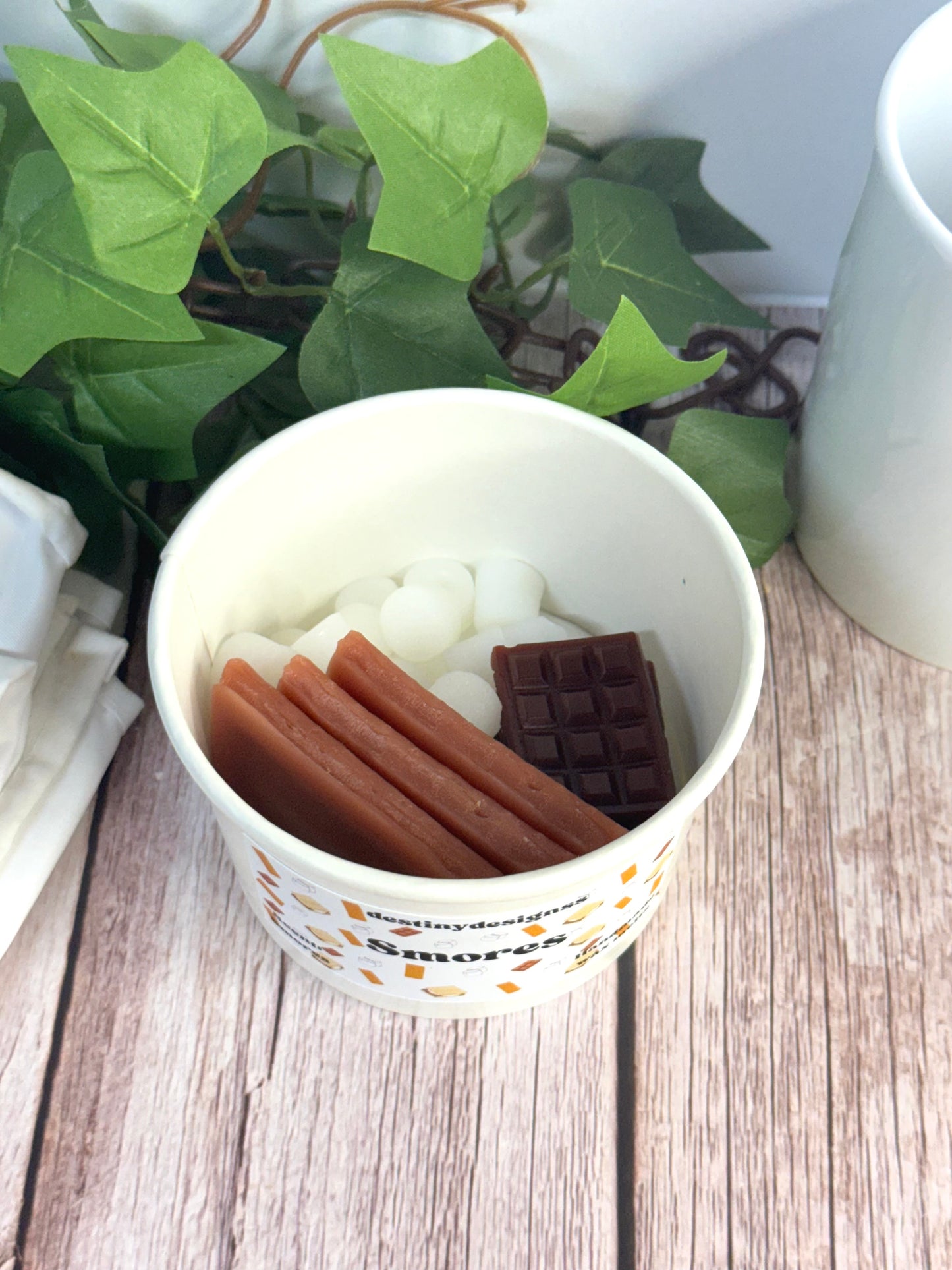 Smores wax melts- hand poured chocolate & marshmallow scented wax tarts, Gift for candle lovers