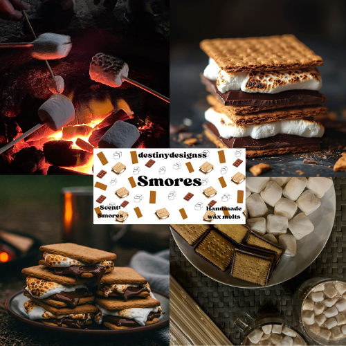 Smores wax melts- hand poured chocolate & marshmallow scented wax tarts, Gift for candle lovers